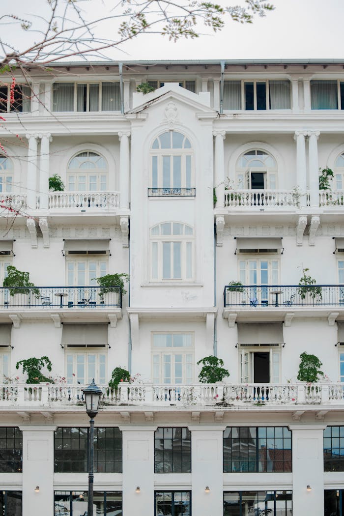 White 3-storey Building